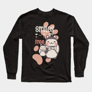 Smiles are free Long Sleeve T-Shirt